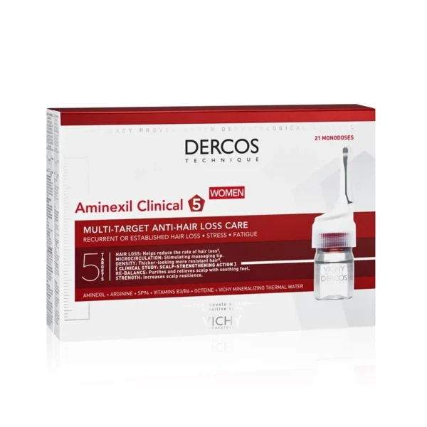 Vichy Dercos Aminexil Clinical 5 ампули против косопад за жени, 21 монодози