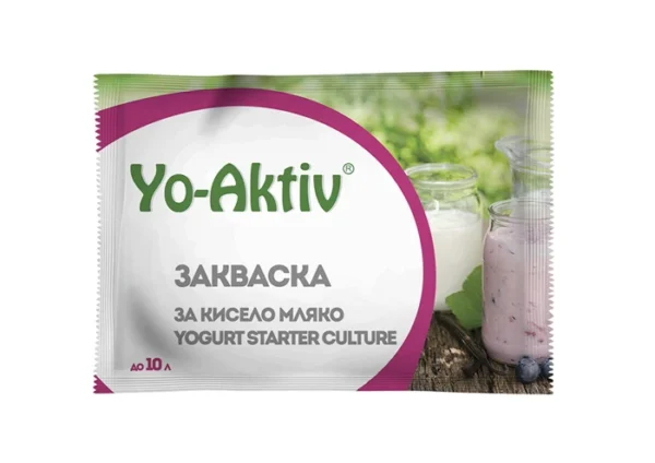 Yo-Aktiv закваска за кисело мляко за до 10 л мляко, 2 г