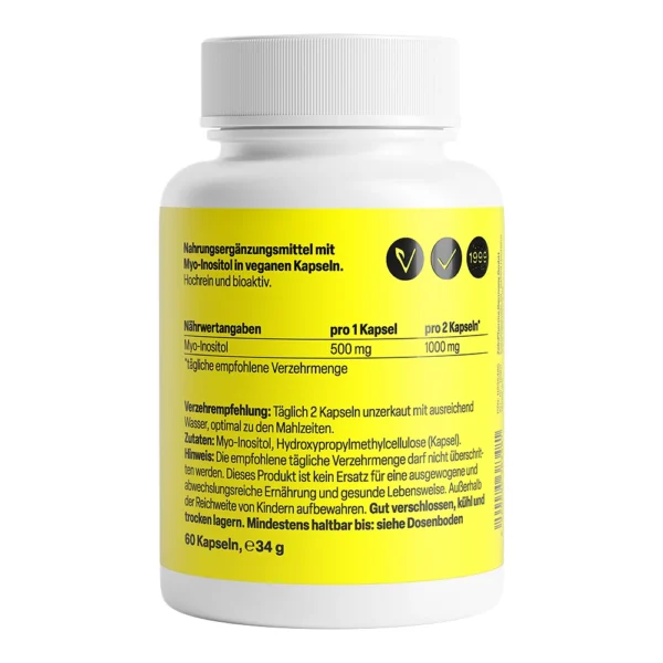 Zein Pharma мио-инозитол 500 мг, 60 капсули — снимка 2