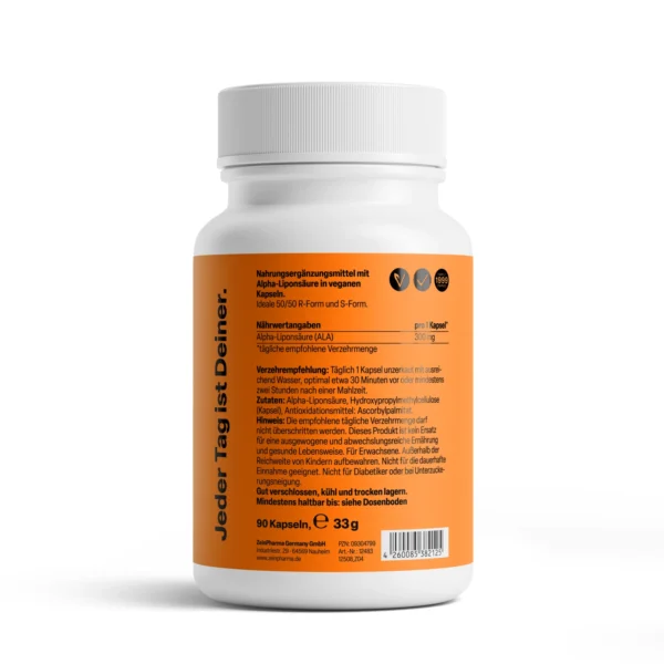 ZeinPharma алфа-липоева киселина 300 мг, 90 капсули — снимка 2