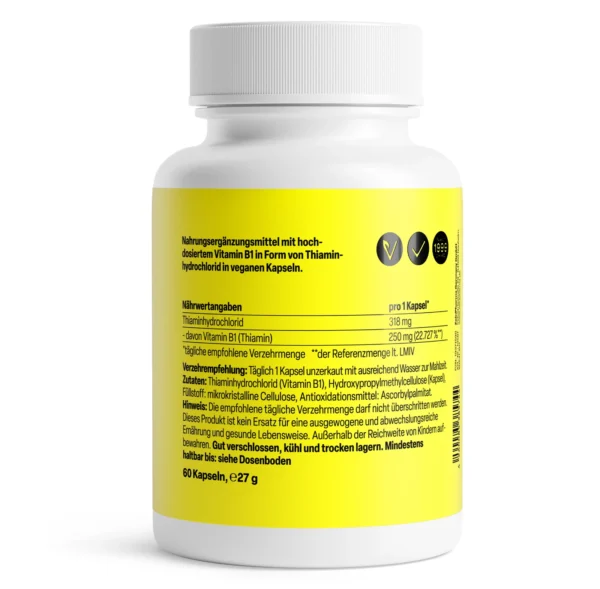 ZeinPharma витамин B1 (тиамин) 250 мг, 60 капсули — снимка 2